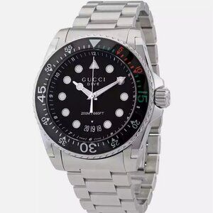 Gucci Dive XL Black Dial Stainless Steel Men's Watch